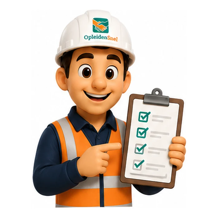 Snelly met een afgevinkte checklist